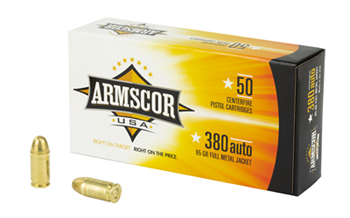 Armscor AMMO FAC380-2N ARMSCOR 380ACP 95GR FMJ 50/1000