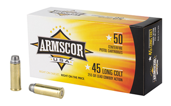 Armscor AMMO FAC45LC-1N ARMSCOR 45LC 255GR LEAD 50/400