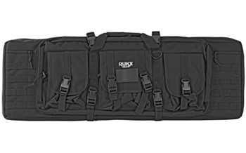 TACTICALDOUBLEG Rukx Gear ATICT36DGB Tactical Double Gun 36" Water Resistant Black 600D Polyeste