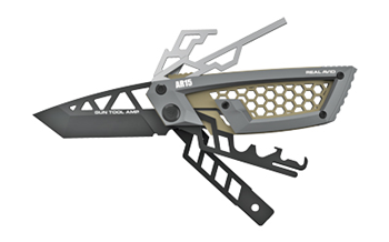 GUN TOOL AMP Real Avid AVGTAMPAR Gun Tool AMP-AR Gray/OD Steel Folding Multi-tool for AR-15