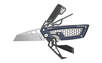 GUN TOOL AMP Real Avid AVGTAMPP Gun Tool Amp-Pistol Black/Silver Stainless Steel Folding Mult
