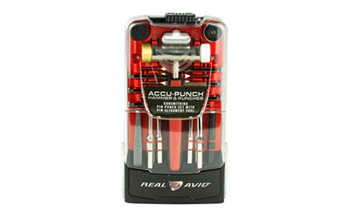 PUNCH SET Real Avid AVHPS Accu-Punch Hammer & Punches Red Steel Rubber Handle