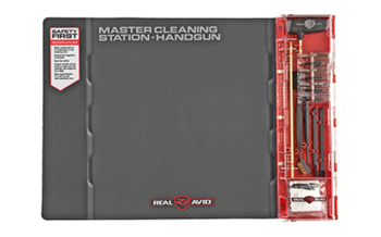 MASTERCLEANINGS Real Avid AVMCSP Master Cleaning Station Pistol .22/9mm/.357/.38/.40/.45 Cal Bro