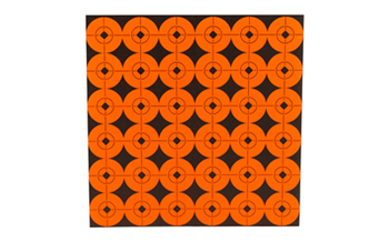 TS1 Birchwood Casey 33901 Target Spots  Self-Adhesive Paper Black/Orange 1" Bullseye