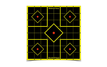SI-6 Birchwood Casey 34105 Shoot-N-C  Self-Adhesive Paper Pistol/Rifle Black/Yellow 5