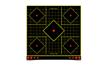 SHOOT-N-C Birchwood Casey 34175 Shoot-N-C Sight-In Self-Adhesive Paper Multi Color 5-Diamo