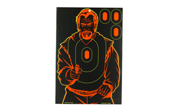 SHOOT-N-C Birchwood Casey 34645 Shoot-N-C Bad Guy Self-Adhesive Paper Handgun Black/Red Si