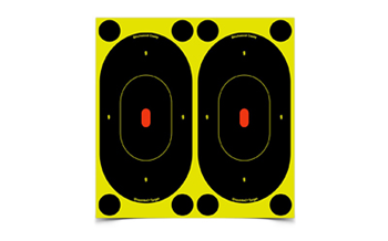 B24-12 Birchwood Casey 34710 Shoot-N-C  Self-Adhesive Paper Handgun Black/Yellow 2- 7"