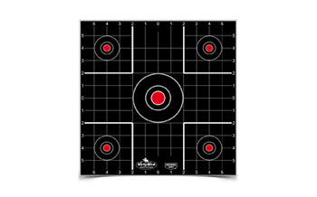 DIRTY BIRD Birchwood Casey 35212 Dirty Bird Sight-In Bullseye Tagboard Hanging 12" Black/Re
