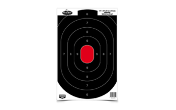 B24-8 Birchwood Casey 35608 Dirty Bird  Silhouette Tagboard Hanging Pistol 12" x 18" B