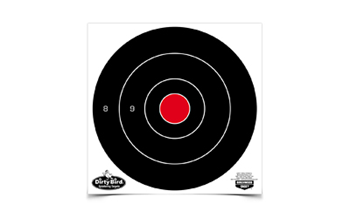 DIRTY BIRD Birchwood Casey 35825 Dirty Bird  8" Bullseye Tagboard Hanging Black/White 25 Pe