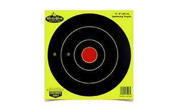 DIRTY BIRD Birchwood Casey 35908 Dirty Bird  8" Bullseye Paper Hanging Universal Black/Yell