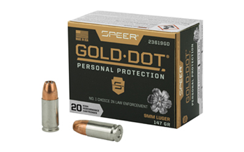 Cci/speer SPEER GOLD DOT Speer Ammo 23619GD Gold Dot Personal Protection 9mm Luger 147 gr Hollow Point (H