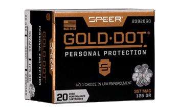 Cci/speer SPEER GOLD DOT Speer Ammo 23920GD Gold Dot Personal Protection 357 Mag 125 gr Hollow Point (HP)
