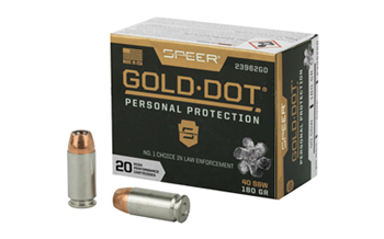 Cci/speer SPEER GOLD DOT Speer Ammo 23962GD Gold Dot Personal Protection 40 S&W 180 gr Hollow Point (HP)