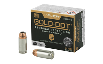 Cci/speer SPEER GOLD DOT Speer Ammo 23975GD Gold Dot Personal Protection 45 ACP 230 gr Hollow Point (HP)