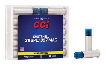 Cci/speer SHOTSHELL CCI 3738 Pest Control  38 Special/357 Magnum 100 GR Shotshell #9 Shot 10 Bx/ 20