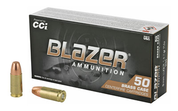 Blazer Ammuniti BLAZER BRASS CCI 5203 Blazer Brass 9mm Luger 147 GR Full Metal Jacket 50 Bx/ 20 Cs