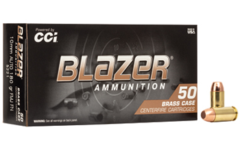 Cci/speer BLAZER10MM CCI 5221 Blazer Brass 10mm Auto 180 gr Full Metal Jacket (FMJ) 50 Bx/ 20 Cs