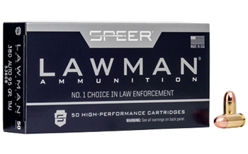 Cci/speer SPEER LAWMAN Speer Ammo 53608 Lawman  380 ACP 95 gr Total Metal Jacket (TMJ) 50 Bx/ 20 Cs