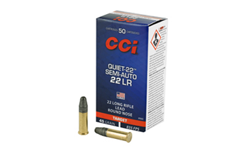 Cci/speer  CCI 975CC Target & Plinking Quiet-22 22 LR 45 gr Lead Round Nose (LRN) 50 Bx/ 10