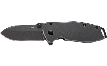 Columbia River  CRKT 2493 SQUID Assisted 2.37" Folding Drop Point Plain Black Stonewashed 8Cr14M