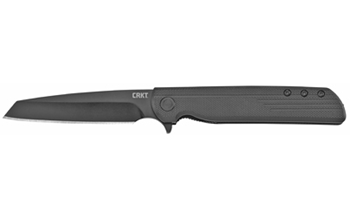 Columbia River LCK+ CRKT 3802K LCK + Blackout 3.24" Folding Tanto Plain Black Oxide 8Cr13MoV SS Blad