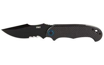 Columbia River  CRKT 7920K P.S.D.  3.63" Folding Recurve Veff Serrated Black EDP 4116 Stainless