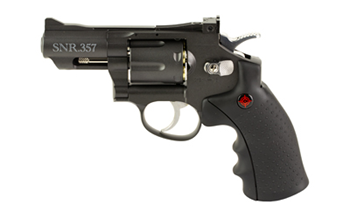 REVOLVER Crosman SNR357 SNR357  CO2 177 BB 6rd Gray Metal Overall Silver Accents with Bla