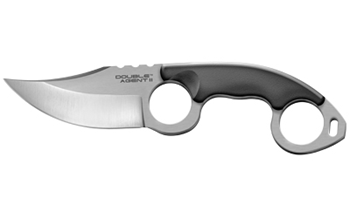DOUBLE AGENT Cold Steel CS-39FN Double Agent  3" Fixed Plain Satin Japanese AUS-8A SS Blade/B