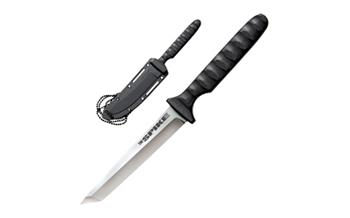 TANTO SPIKE Cold Steel CS-53NCT Spike  4" Fixed Tanto Plain Cryo 4116 SS Blade/Black Scallop