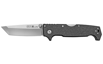 SR1LITETANTOPOI Cold Steel CS62K1A SR1 Lite 4" Folding Tanto Plain 8Cr14MoV SS Blade/Black Griv-