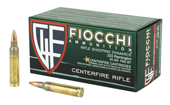 Fiocchi Ammunit FIOCCHI RIFLE Fiocchi 223A Range Dynamics  223 Rem 55 gr Full Metal Jacket Boat-Tail (FMJBT) 5