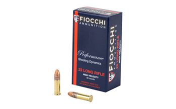 Fiocchi Ammunit FIOCCHI RIMFIRE Fiocchi 22FHVCRN Field Dynamics  22 LR 40 gr Copper-Plated Solid Point 50 Bx/ 10