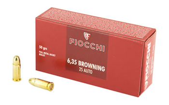 Fiocchi Ammunit FIOCCHICENTERFI Fiocchi 25AP Range Dynamics  25 ACP 50 gr Full Metal Jacket (FMJ) 50 Bx/ 20 Cs