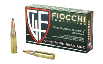 Fiocchi Ammunit FIOCCHI RIFLE Fiocchi 308B Field Dynamics  308 Win 150 gr Pointed Soft Point (PSP) 20 Bx/ 10 C