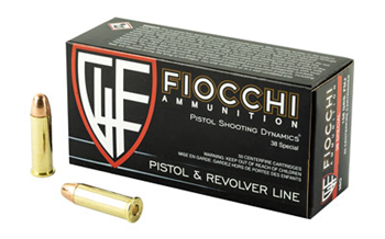 Fiocchi Ammunit FIOCCHICENTERFI Fiocchi 38G Range Dynamics  38 Special 158 gr Full Metal Jacket (FMJ) 50 Bx/ 20