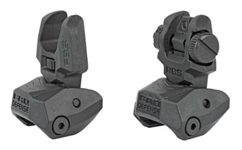 Fabrique D' Armes De Grande Precision FABFX-FRBSKIT FAB Defense FX-FRBSKIT Front/Rear Flip Up Sights  AR-15, M4, M16 Folding Black