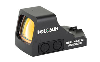 Holosun Technol  Holosun HE407KGRX2 HE407K X2 Black Anodized 1x 6 MOA Green Dot Reticle Includes