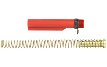 Lbe Unlimited LBMILBUFKT-RED LBE Unlimited MILBUFKT-RED Mil-Spec Buffer Tube Kit  6 Position AR-15 Red