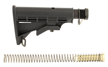 Lbe Unlimited COMPLETESTOCKKI LBE Unlimited MILSTKKT Complete Mil-Spec Stock Kit  6 Position Black Synthetic f