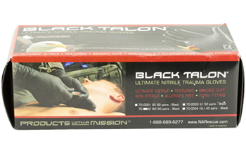 North American Arms TALON GLOVES 70-0002 NAR GLOVES BLACK NITRILE MED 50 PAIR