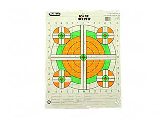 Champion Traps FLOURESCENTORAN Champion Targets 45761 Score Keeper  Bullseye Paper Hanging 100 yds Rifle 14" x