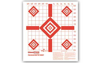 Champion Traps RIMFIRE Champion Targets 47388 Redfield Sight-In Diamond Paper Pistol/Rifle 16" x 16" Wh
