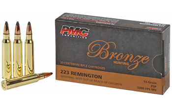 Pmc BRONZE PMC 223SP Bronze  223 Rem 55 gr Pointed Soft Point (PSP) 20 Bx/ 40 Cs