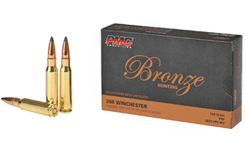Pmc PMC308SP PMC 308SP Bronze  308 Win 150 gr Pointed Soft Point (PSP) 20 Bx/ 40 Cs