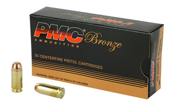Pmc BRONZE PMC 40D Bronze  40 S&W 165 gr Full Metal Jacket (FMJ) 50 Bx/ 20 Cs