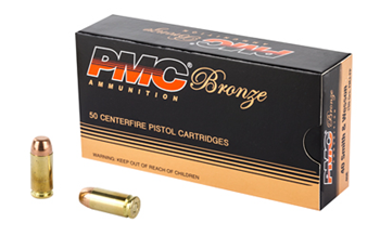 Pmc BRONZE PMC 40E Bronze  40 S&W 180 gr Full Metal Jacket Flat Point (FMJFP) 50 Bx/ 20 Cs