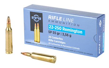 PRVI Partizan RIFLE PPU PP22250 Standard Rifle 22-250 Remington 55 GR Soft Point (SP) 20 Bx/ 10 Cs