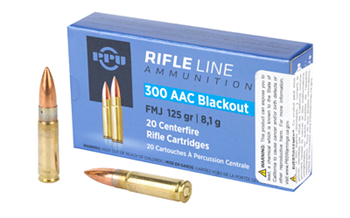 PRVI Partizan RIFLE PPU PP300BF Standard Rifle  300 Blackout 125 gr Full Metal Jacket (FMJ) 20 Bx/ 5